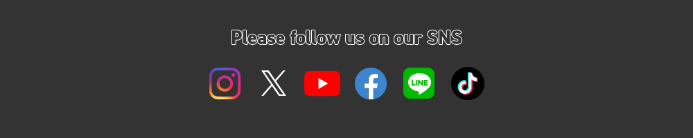 Please follow us on our SNS