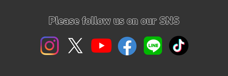 Please follow us on our SNS