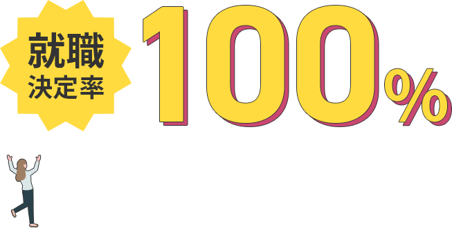 就職決定率100％