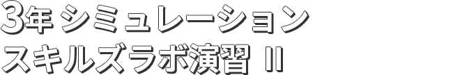 3年 シミュレーションスキルズラボ演習 II