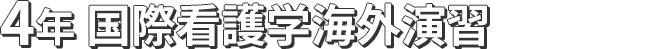 4年 国際看護学海外演習