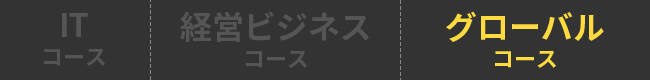 ITコース 経営ビジネスコース グローバルコース