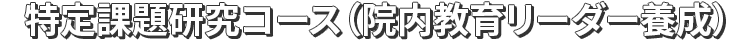 特定課題研究コース（院内教育リーダー養成）